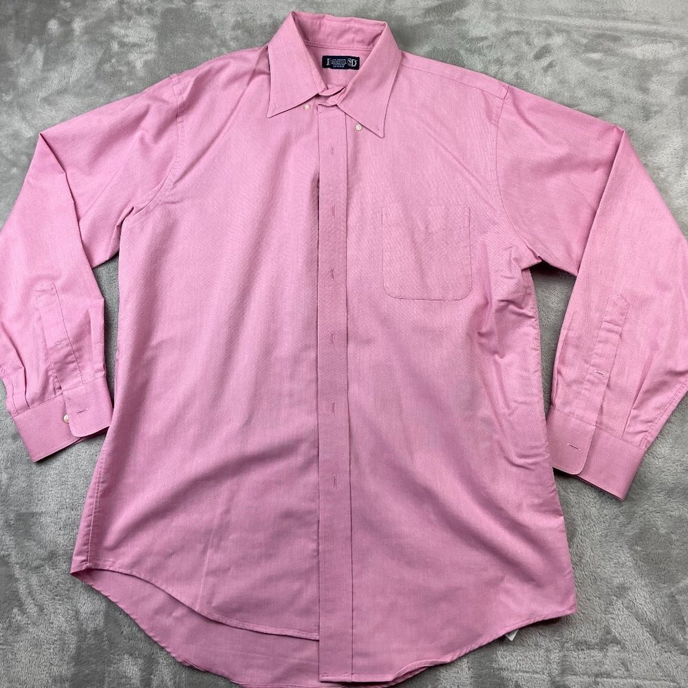 Lands' End Long Sleeve Button Down Dress Shirt Men's 16-34 Regular